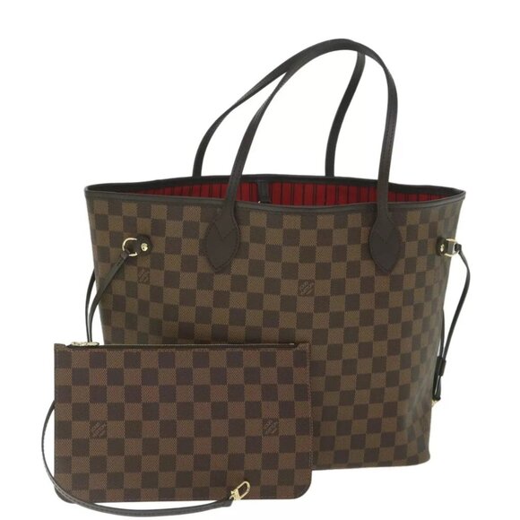 LOUIS VUITTON Damier Ebene Neverfull MM Tote Bag N51105 LV Auth ar10580SA - Picture 1 of 16